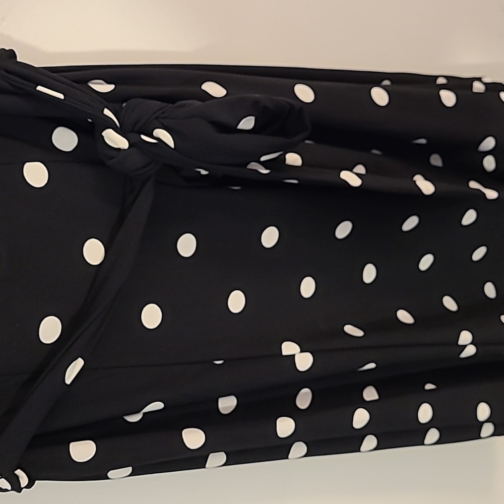 Ralph Lauren super cute polka dot dress with belt, 16w, a-line - Picture 5 of 11